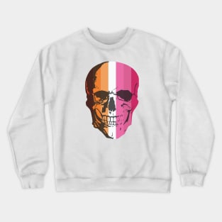 Lesbian Flag Skull Crewneck Sweatshirt